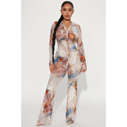 Gisella Pant Set - Sand/Combo